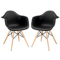 Pyramid Dining Armchair Set Of 2  Black