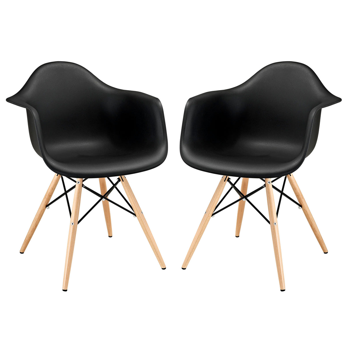 Pyramid Dining Armchair Set Of 2  Black