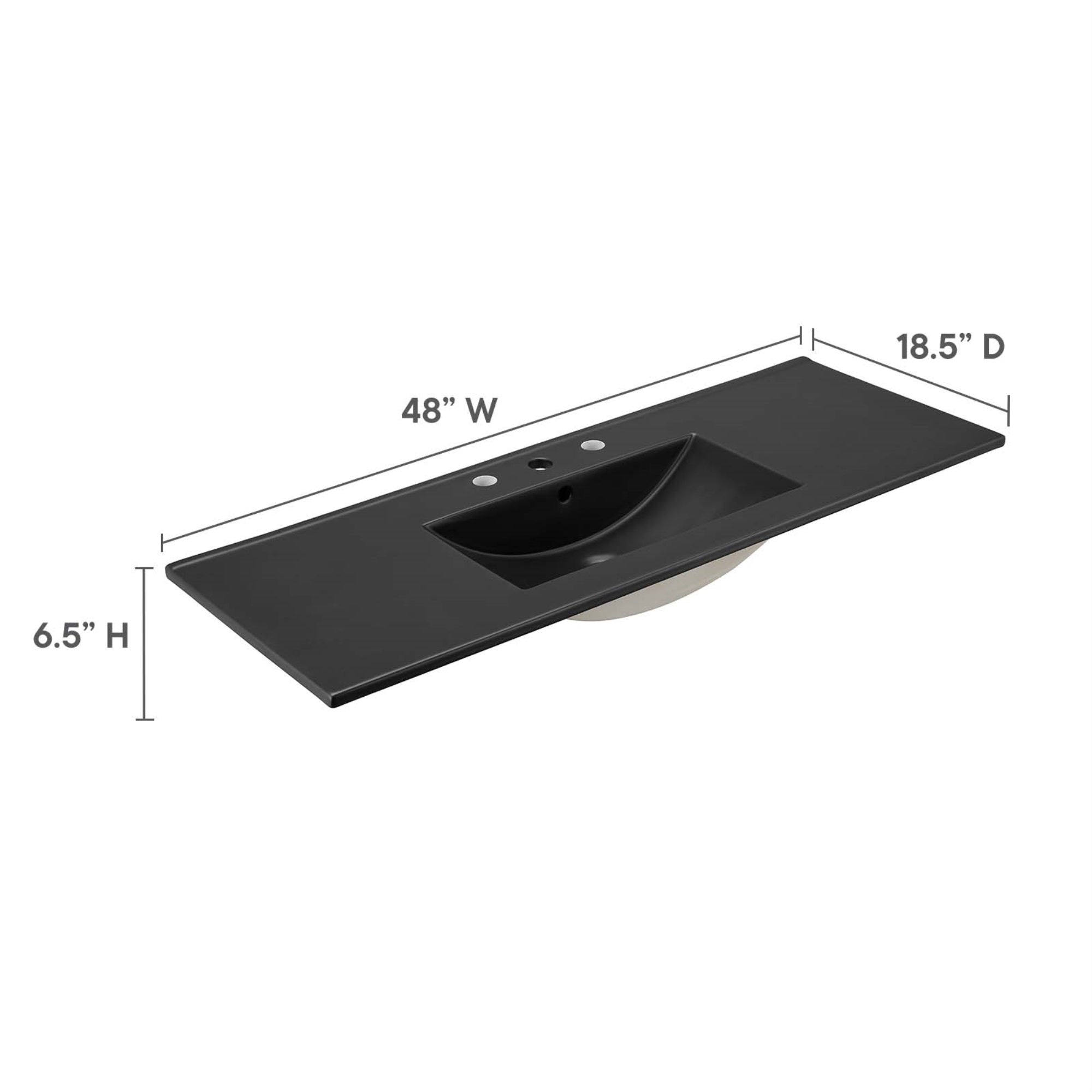 Cayman 48'' Single Basin Bathroom Sink