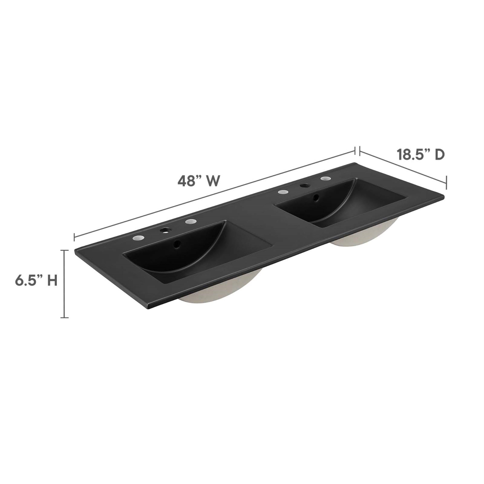 Cayman 48'' Double Basin Bathroom Sink