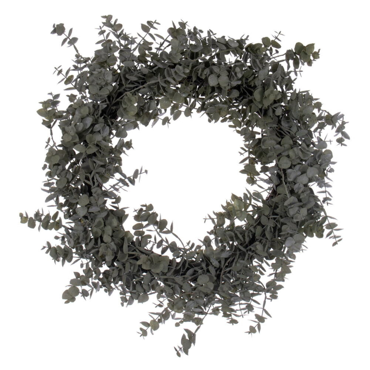 22 Inch  Artificial Grn Gry Eucalyptus Wreath