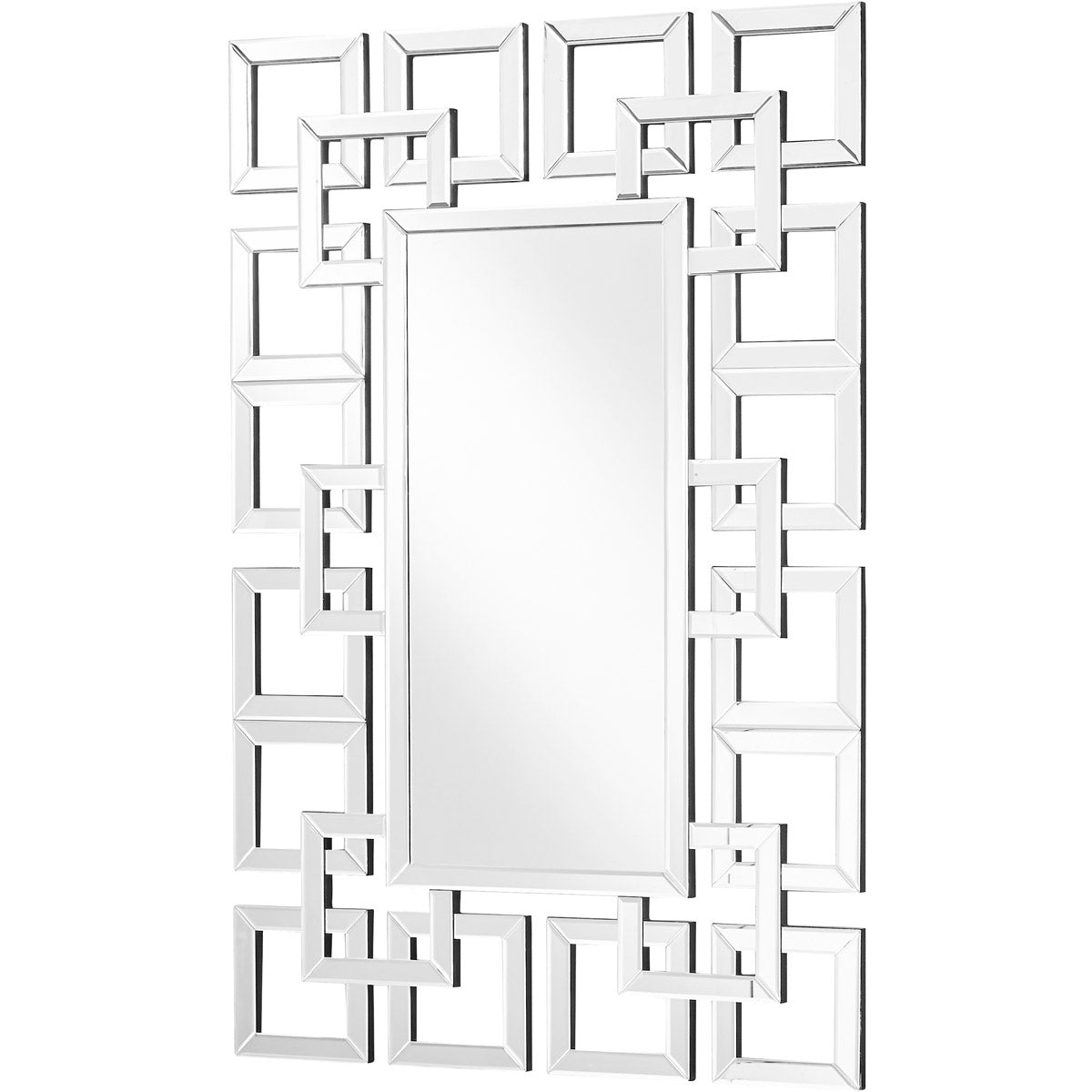 Elegant Decor MR9129 475 in Sparkle contemporary Rectangle Mirror - Elegant Textured Look  clear