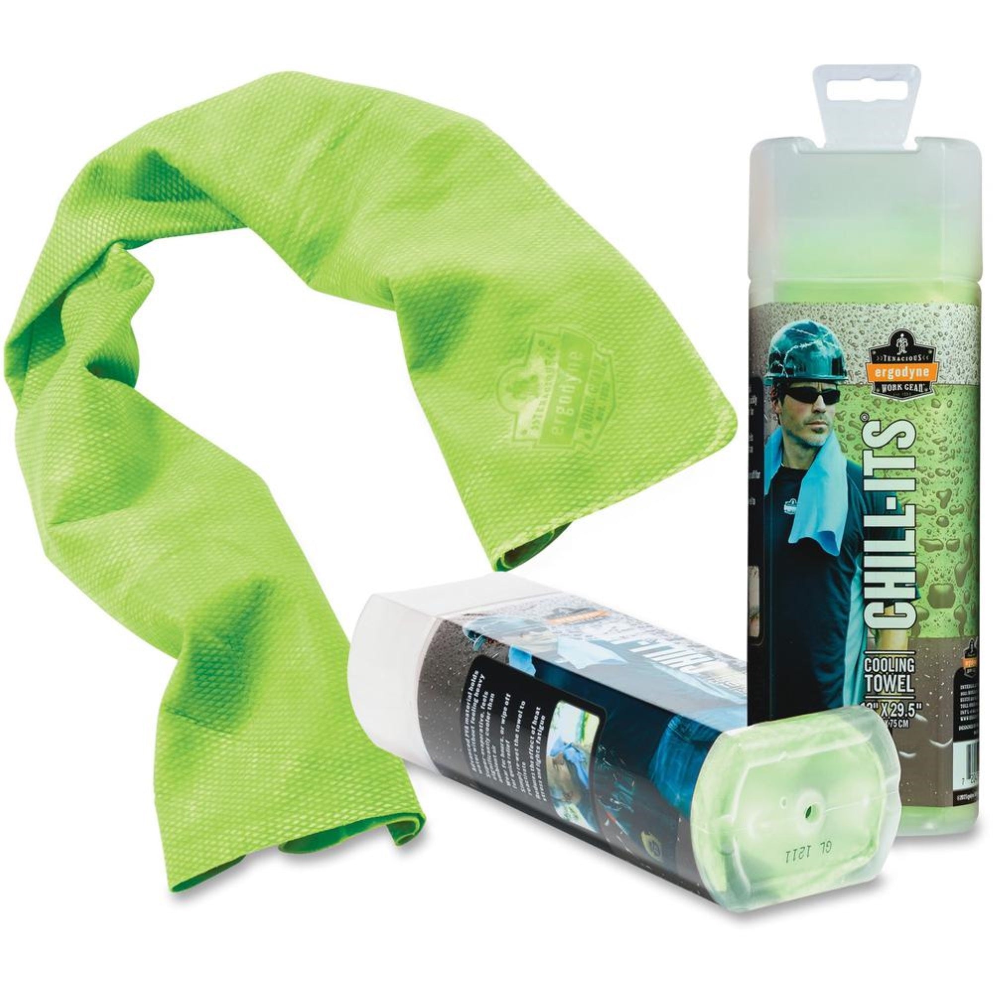 ChillIts Evaporative Cooling Towel  1 Each  High Visibility Lime