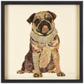 Empire Art Direct &aposMy Puggy&apos Alex Zeng&aposs dimensional collage,under glass & a black shadow box frame
