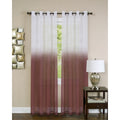 Essence Ombre Window Curtain Panel  52X84  Semisheer Linenlike Fabric  Bronze Grommets  Machine Washable  Sold Separately