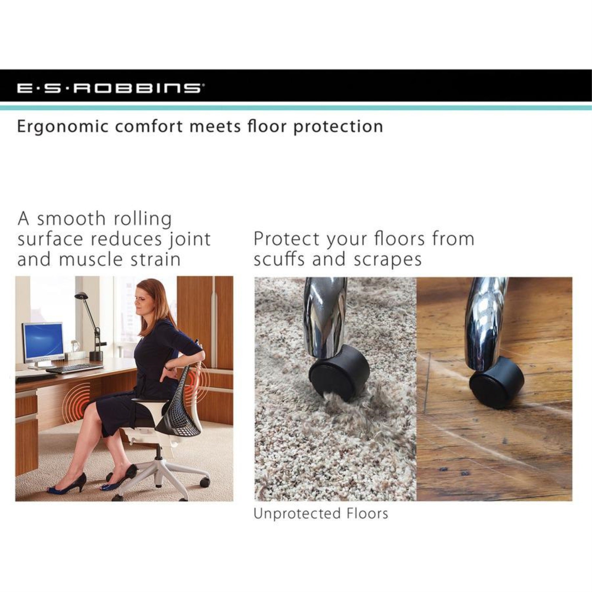 Esr128173 - Es Robbins 45X53 Lip Chair Mat