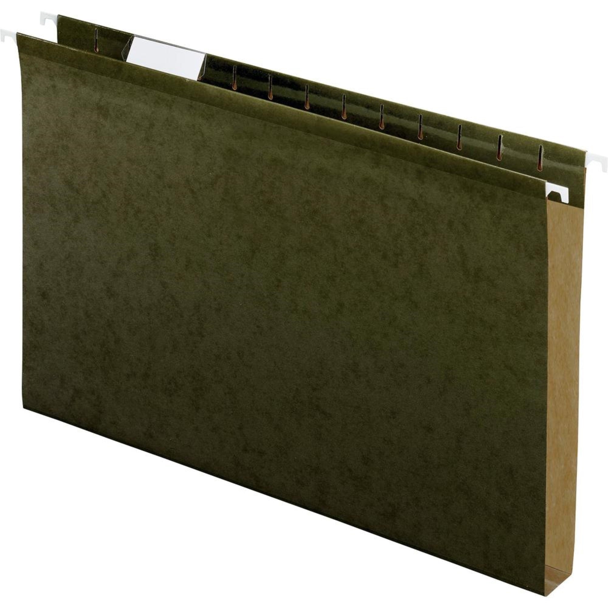 Pendaflex Legal Recycled Hanging Folder - 1 Folder Capacity - 8 1/2 X 14 - 1 Expansion - Pressboard - Standard Green - 10% Recyc