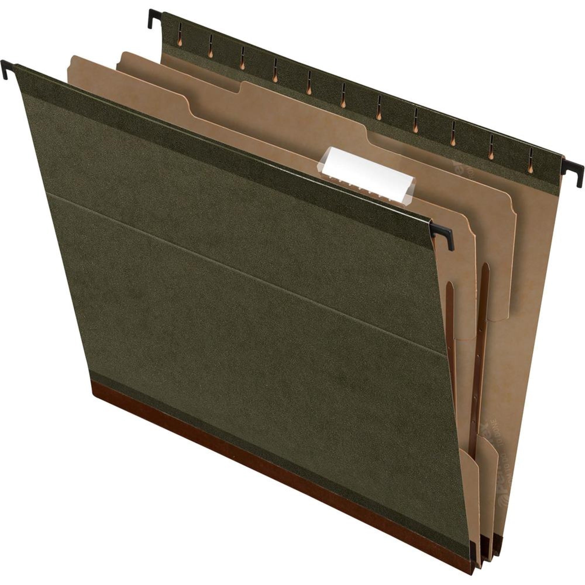 Pendaflex Letter Recycled Hanging Folder - 8 1/2 X 11 - 2 Expansion - 2 Fastener Capacity For Folder - 2 Divider(S) - Tyvek, Pre