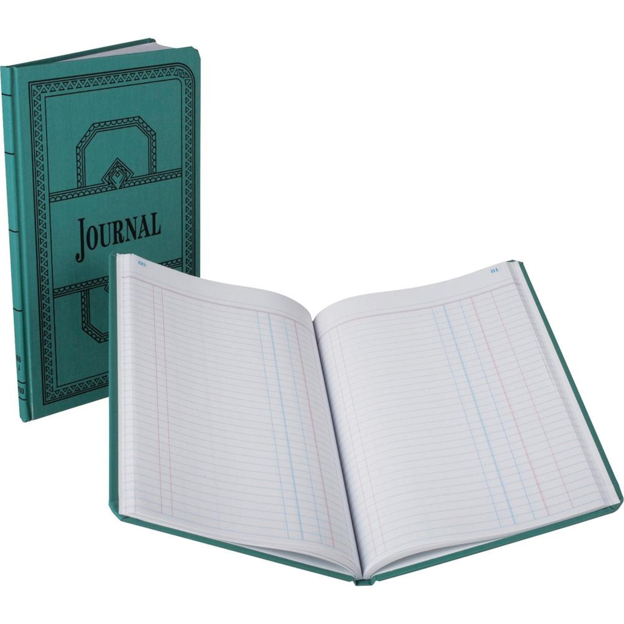 Boorum & Pease Boorum 66 Series Blue Canvas Journal Books - 150 Sheet(S) - Thread Sewn - 7.62 X 12.12 Sheet Size - Blue - White