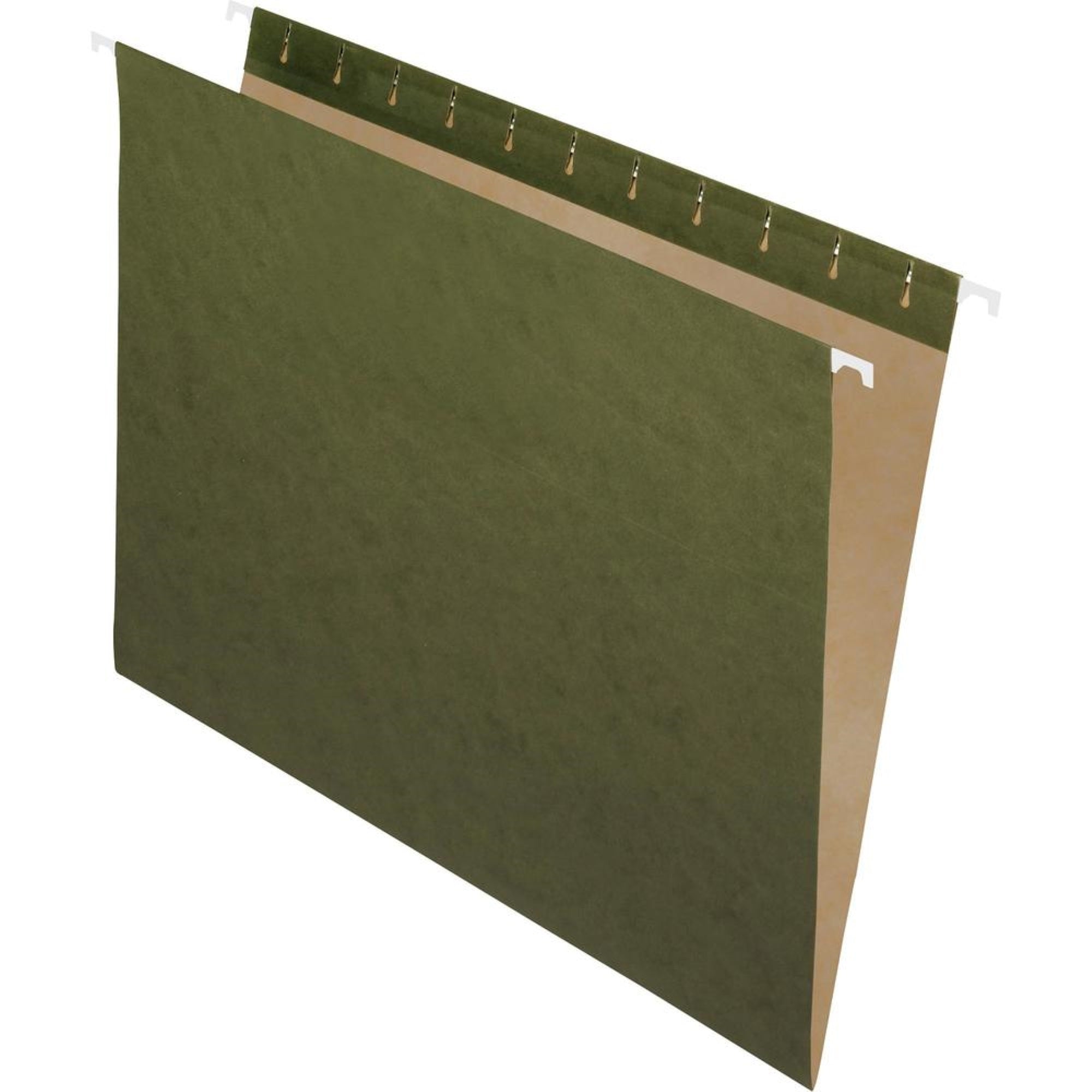Pendaflex Essentials Letter Recycled Hanging Folder - 8 1/2 X 11 - Standard Green - 100% Recycled - 25 / Box