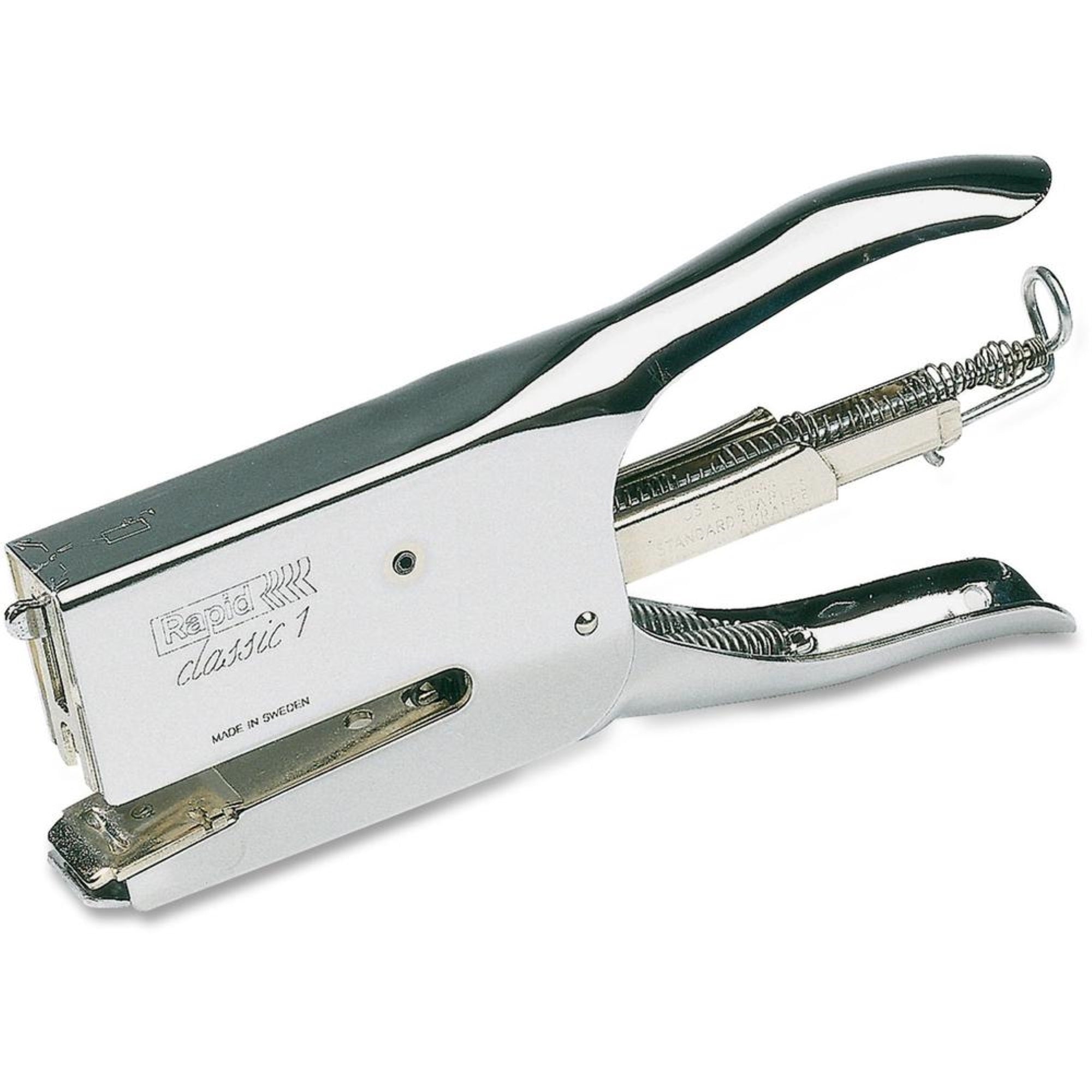 Rapid Classic K1 Plier Stapler - 50 Sheets Capacity - Full Strip - 5/16 , 1/4 Staple Size - Chrome