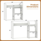 Expandable Desktop Bookshelf with Open Storage Cubes