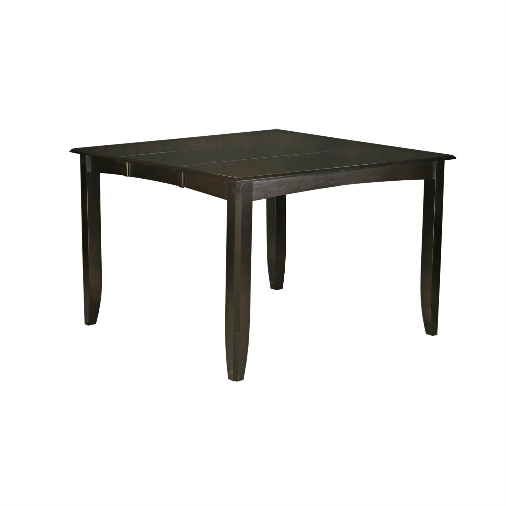 East West Furniture FAIR9-CAP-W 9 Piece Counter Height Pub Set Includes a Square Dining Table with Pedestal and 8 Kitchen Dining Chairs, 54x54 Inch, Cappuccino