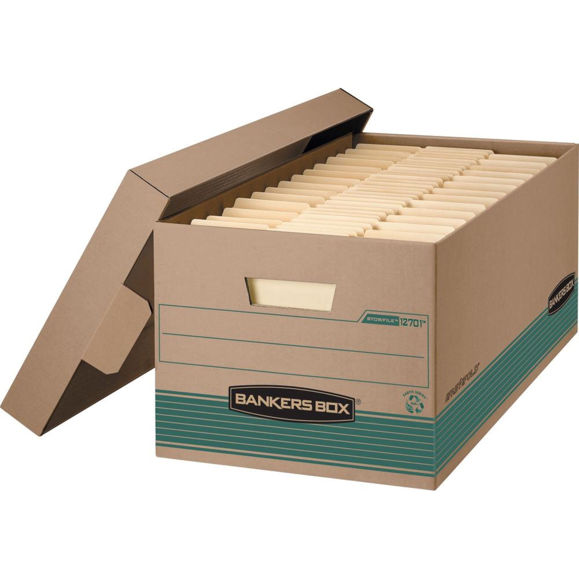 Bankers Box Stor/File Recycled File Storage Box - Internal Dimensions: 12 Width X 24 Depth X 10 Height - External Dimensions: 12