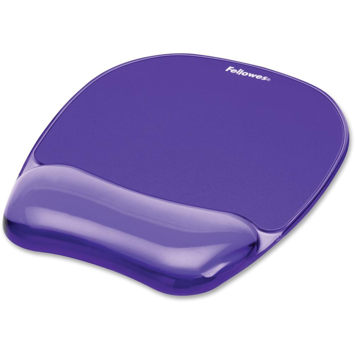 Fellowes Crystals Gel Mousepad/Wrist Rest - 0.75 X 7.88 X 9.19 Dimension - Purple - Rubber, Gel - Stain Resistant, Skid Proof -