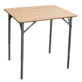 25.75 x 17 Inch Adjustable Height Folding Bamboo Table With Carry Bag