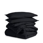 Full/Double size Luxuriously Soft Down Alternative Comforter Set in Black