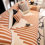 Vertical Stripes Sectional Sofa Cover Slipcover - Non-Slip, Fits L-Shape Couches
