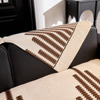 Vertical Stripes Sectional Sofa Cover Slipcover - Non-Slip, Fits L-Shape Couches