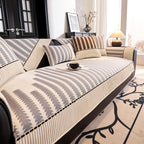 Vertical Stripes Sectional Sofa Cover Slipcover - Non-Slip, Fits L-Shape Couches