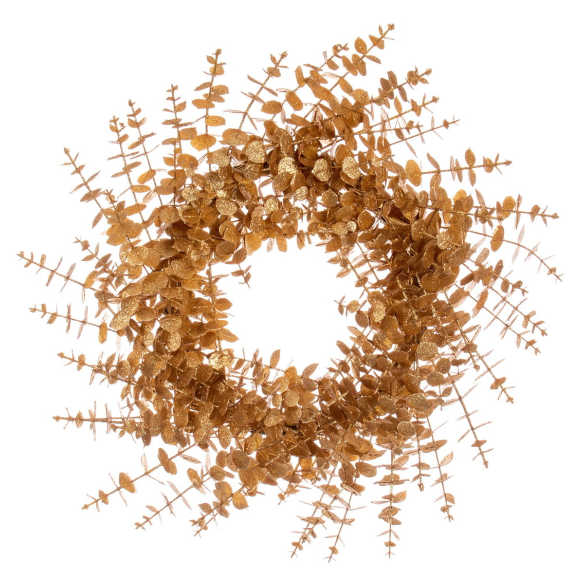 24 Inch  Gold Eucalyptus Glitter Wreath