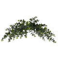 32 Inch  Green Spiral Euclyptus Crescent Swag