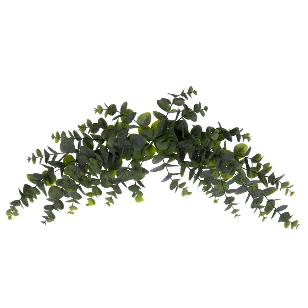 32 Inch  Green Spiral Euclyptus Crescent Swag