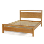 Full size Farmhouse Solid Wood Platform Bed Frame with Headboard Footboard