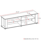 Modern Black TV Stand - Fits up to 68-inch TV