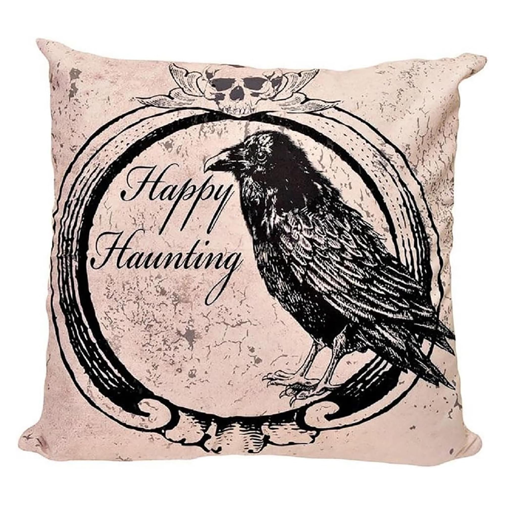 Raven 18 Inch Halloween Pillow Cover