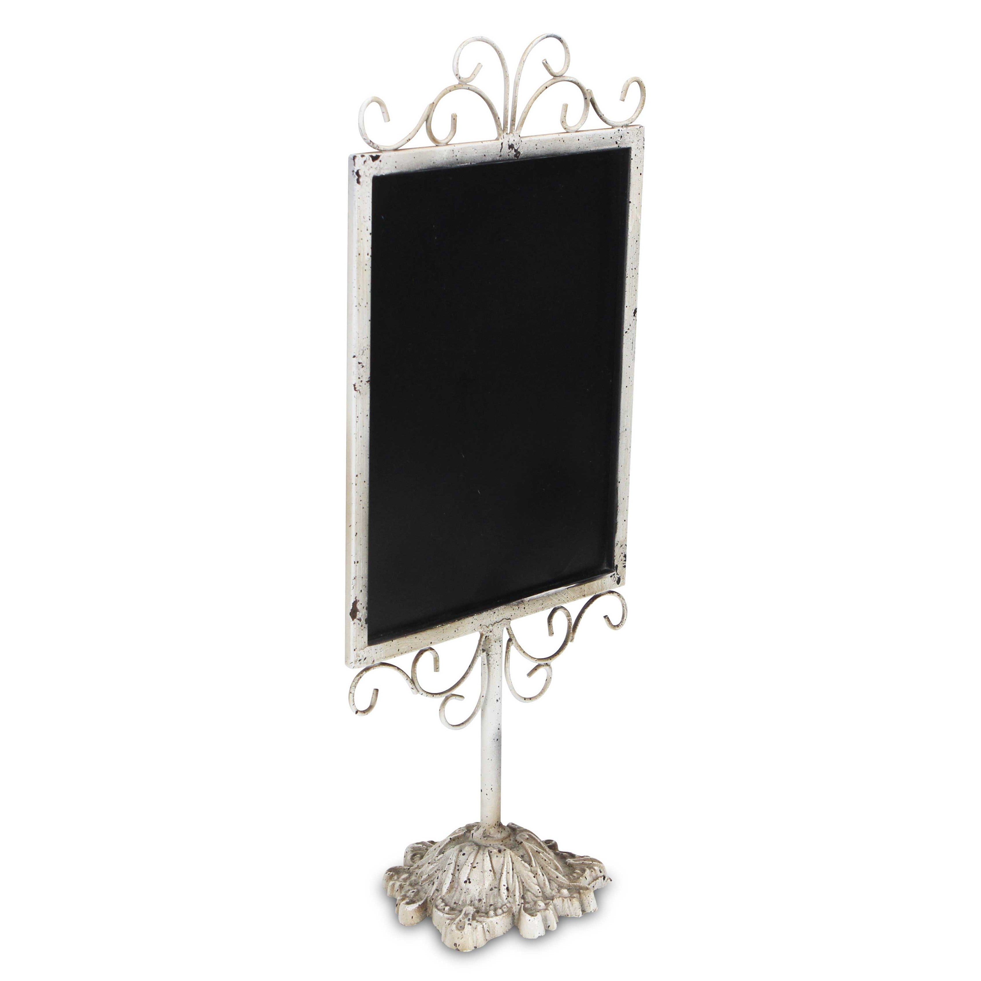 Varian Rustic White Distressed Elegant Chalkboard