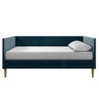Full size Modern Navy Blue Upholstered Daybed