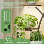 62-inch Tall Tree Shaped Indoor Plant Stand with Grow Lights