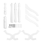 Traditional Classic Solid Wood Coat Rack in White Finish