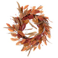 22 Inch  Cream Red Leaf Wreath