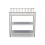 Modern White Baby's First 2 Shelf Changing Table with Wheels