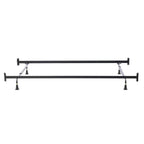 Twin/Full Adjustable Metal Bed Frame with Headboard Footboard Brackets