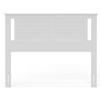 Full size Farmhouse Solid Wood Slatted Headboard in White Finish