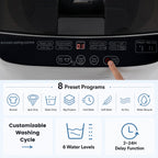 Automatic Washing Machine 7.7 lbs with 8 Programs & Drain Pump