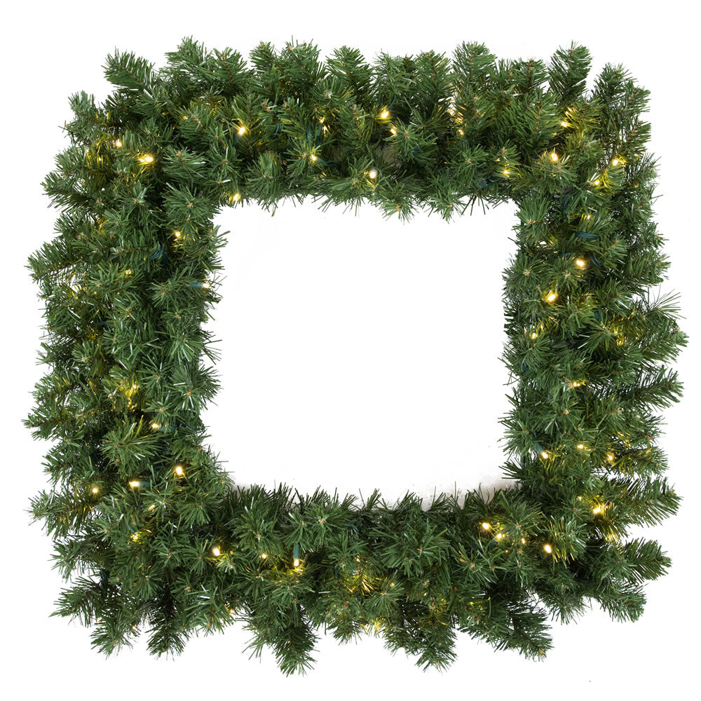 Vickerman 30 Inch  Grand Teton Sq Wreath Duralit 50Cl  G126031