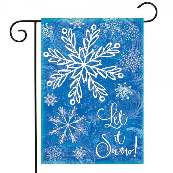 Briarwood Lane Blg01650 Glistening Snowflakes Garden Flag