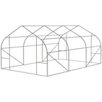 11.5 ft x 9.8 ft. Greenhouse with Green PE Cover and Heavy Duty Steel Frame