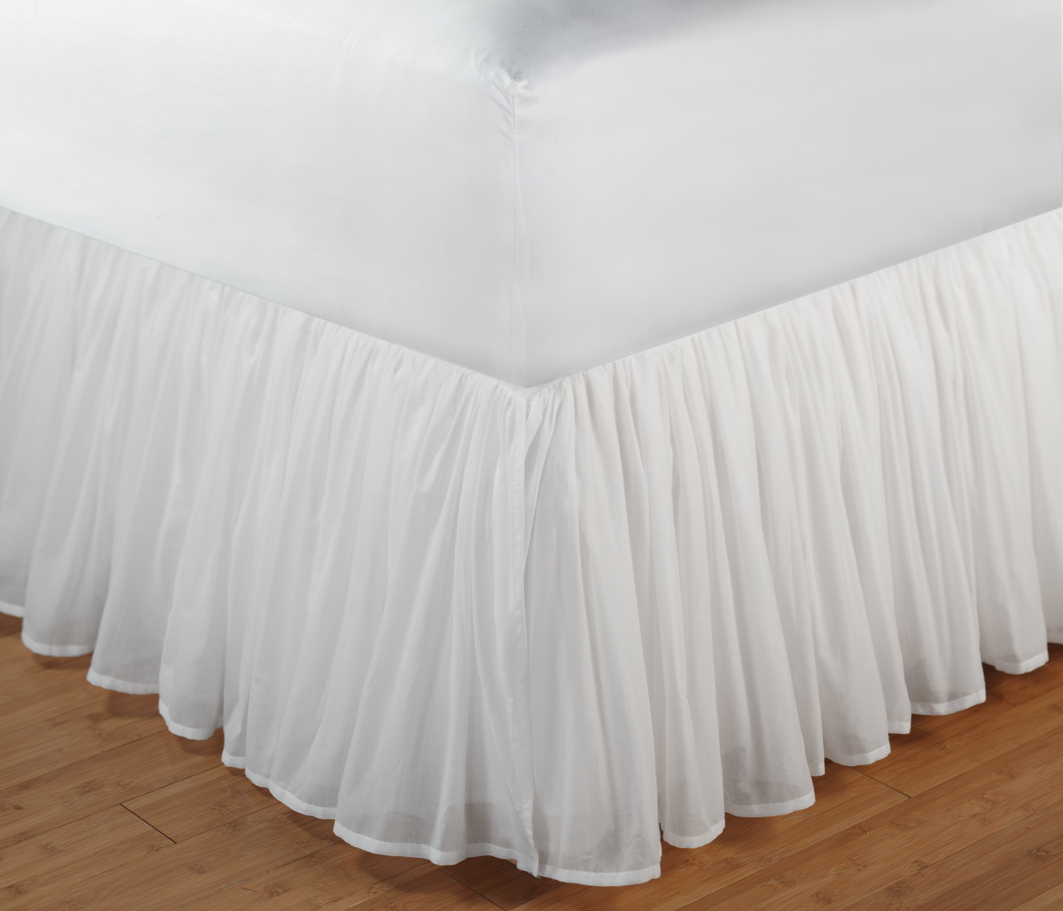 Cotton Voilewhitebed Skirt 18Full, White