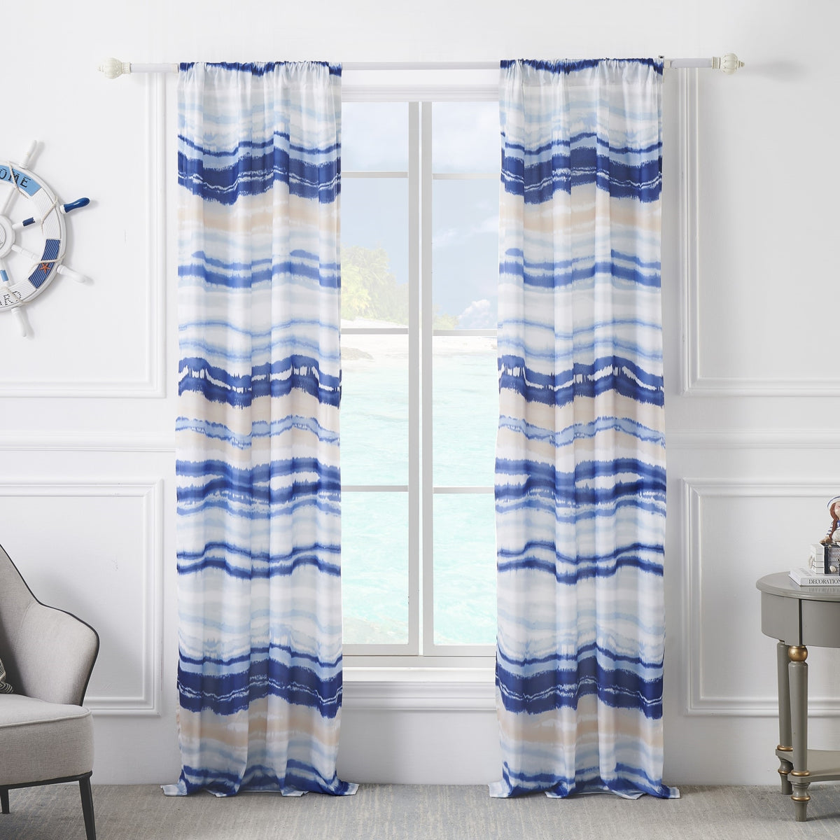 Crystal Cove Blue, Window Panel Pair