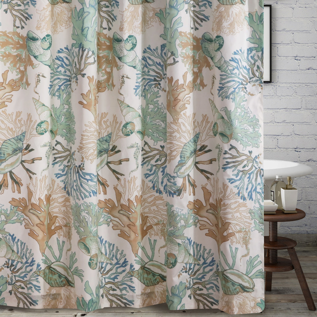 Atlantisjadebathshower Curtain, Jade