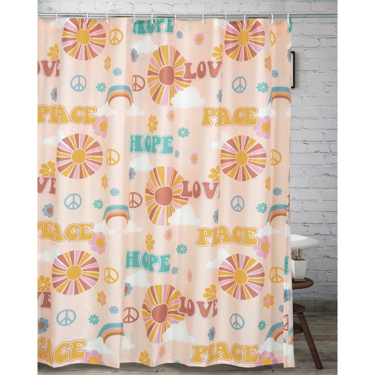 Greenland Home Fashions, Cassidy Bath Shower Curtain, Peach