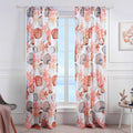 Beach Days Coral, Window Panel Pair