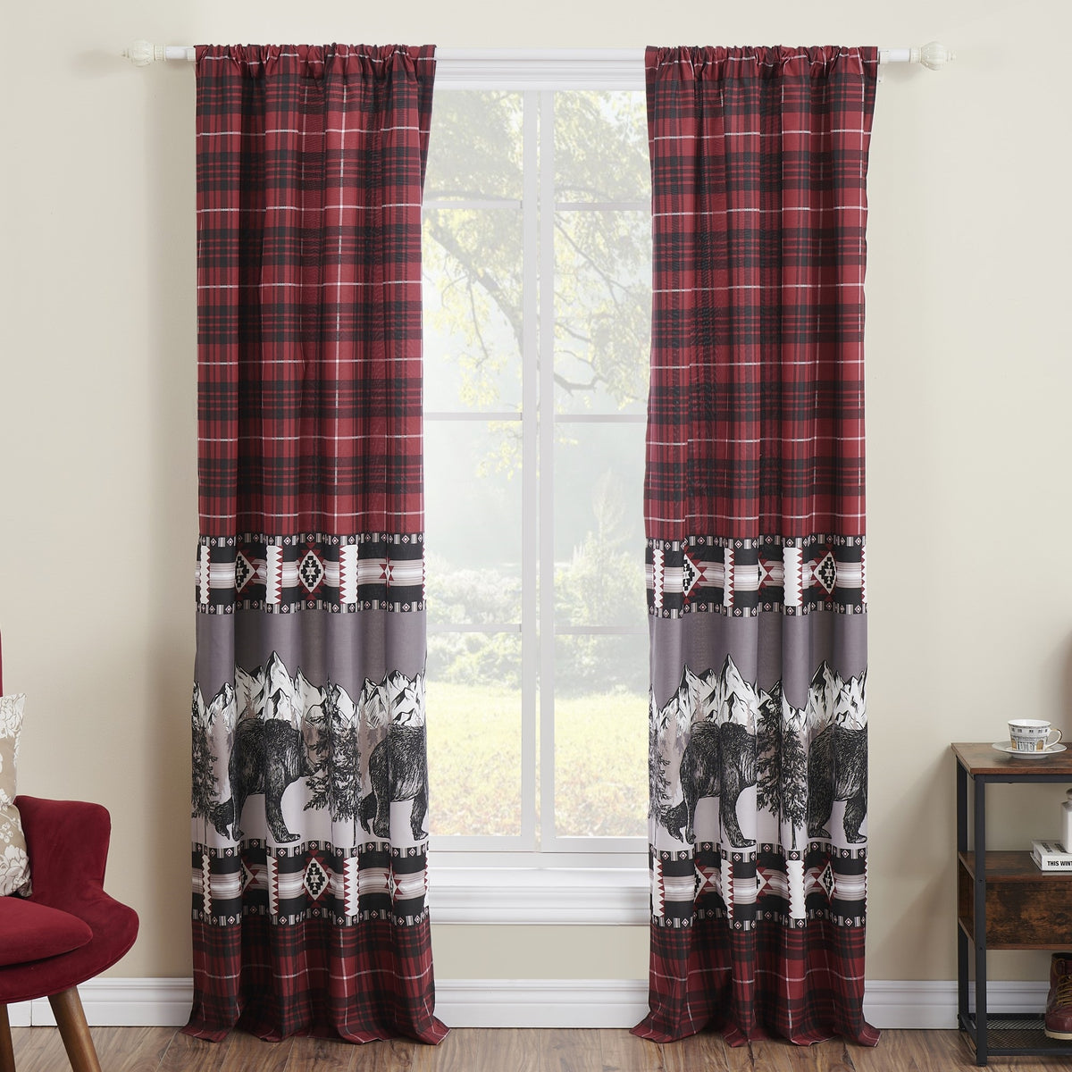 Timberline Red, Window Panel Pair