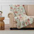 Antique Rose Blue Accessory Throw