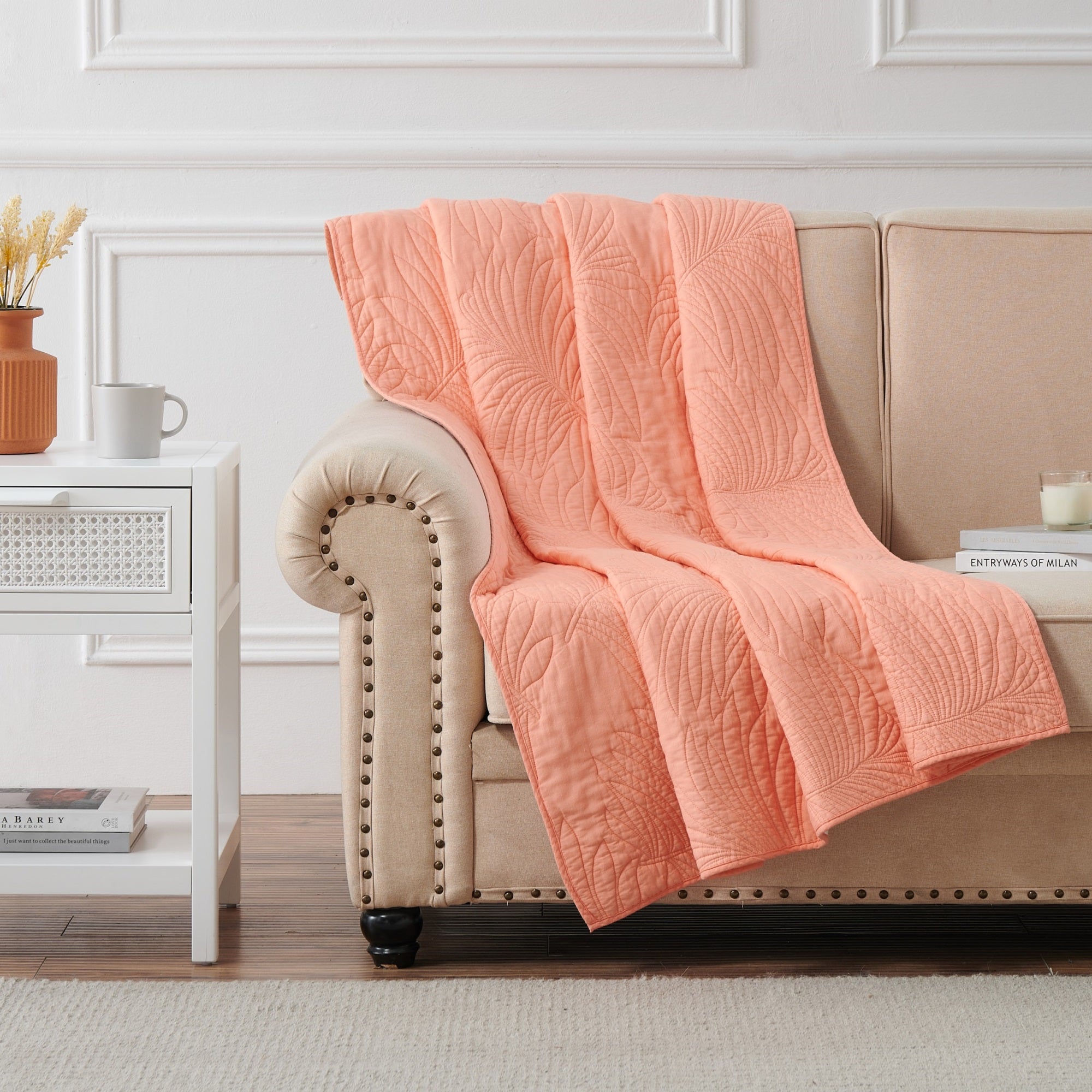 Palm Coast Coral Accessory Throw